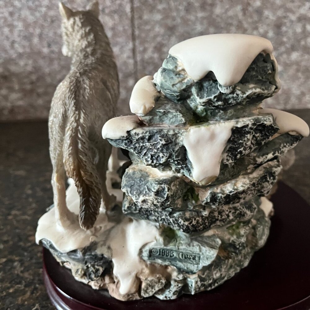 The Canadian Wilderness Vintage Wolf Couple by Waterfall - Picture 4 of 6